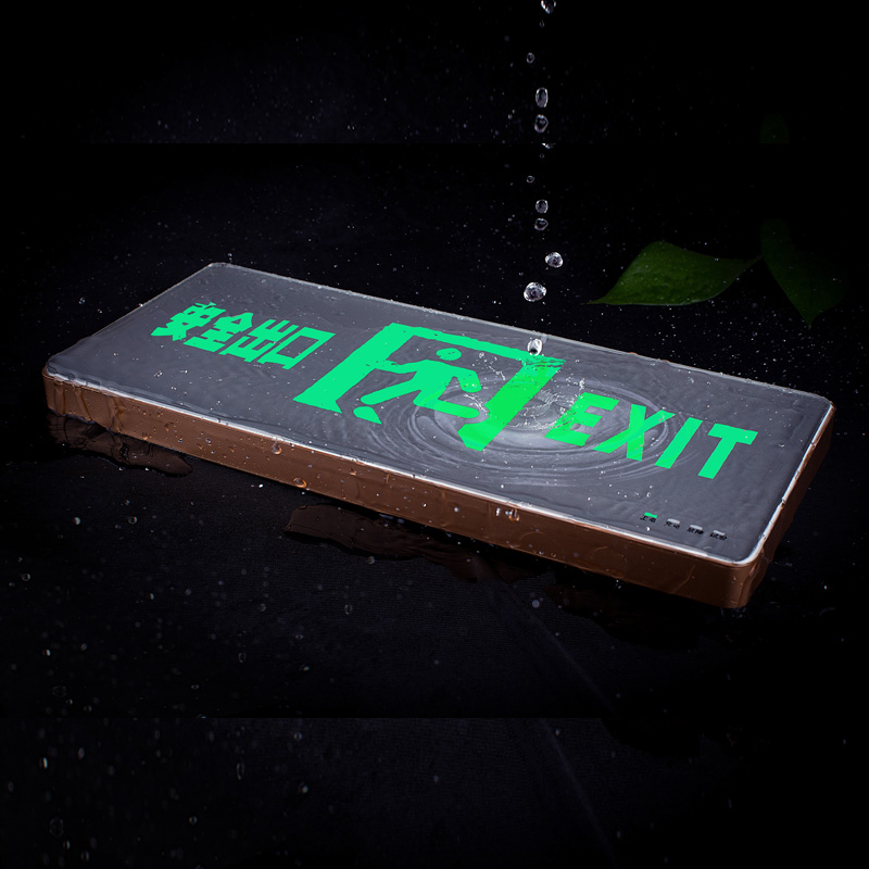 钢化玻璃面板壁挂疏散指示灯